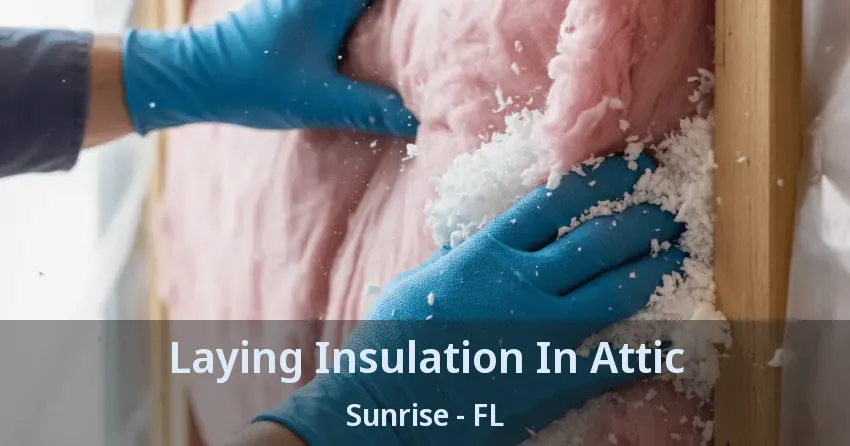Laying Insulation In Attic Sunrise - FL